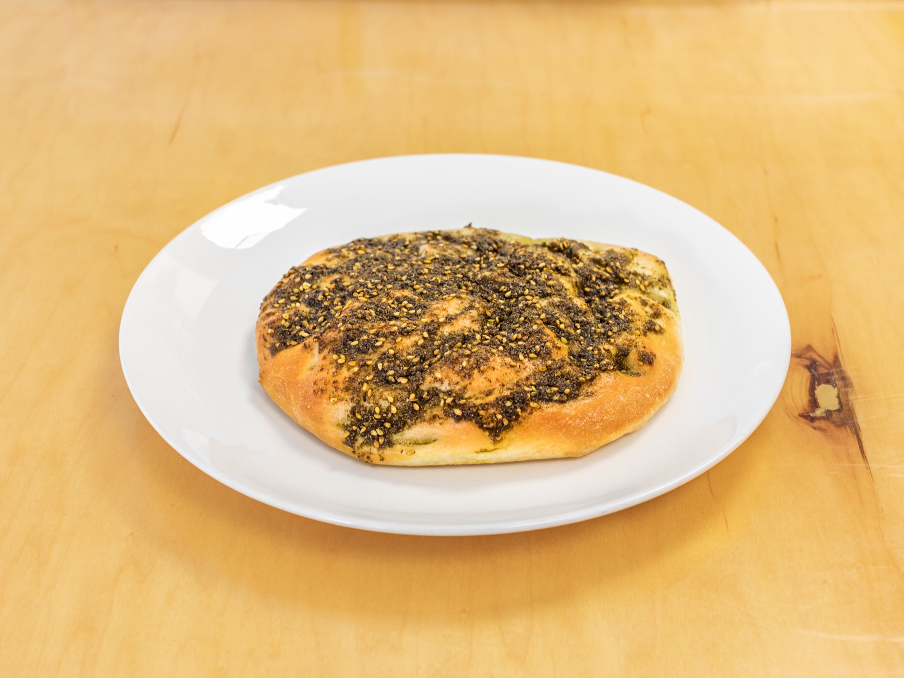 Za’atar Pie, flatbread topped with za’atar and olive oil
